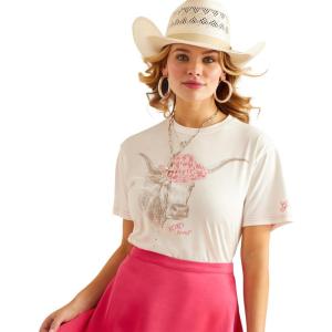 Ariat Womens Ariat Denim Label T-Shirt(Cloud Dancer)