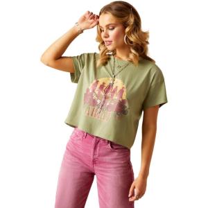 Ariat Womens Ariat Denim Label T-Shirt(Sage/Charlie)