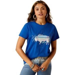 Ariat Womens Ariat Denim Label T-Shirt(Surf the Web/Buffalo)