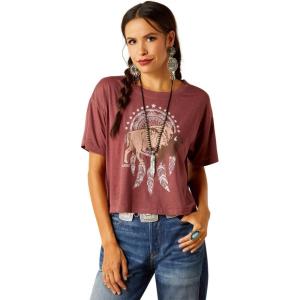 Ariat Womens Ariat Denim Label T-Shirt(Wild Ginger/Buffalo Territory)