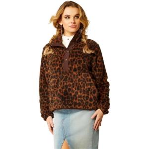 Ariat Women’s Berber Snap Front Sweatshirt(Lila Leopard)