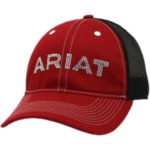 Ariat Women’s Burgundy Rhinestone Cap with Snapback Closure
