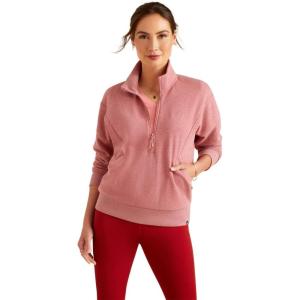 Ariat Women’s Friday Cotton 1/2 Zip Sweatshirt(Heather Dusty Rose)