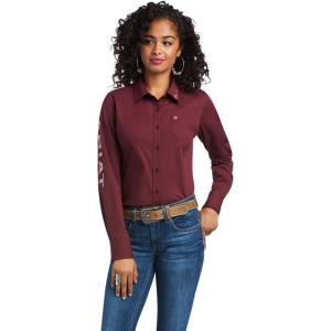 Ariat Womens Kirby Pro Tawny Port Shirt(Burgundy)