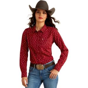 Ariat Womens Kirby Pro Tawny Port Shirt(Dark Red)
