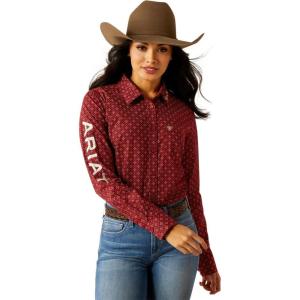 Ariat Womens Kirby Pro Tawny Port Shirt(Sanders Print)
