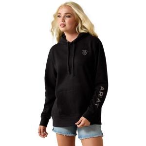 Ariat Womens Logo 2.0 Rose Wine Hoodie(Black)