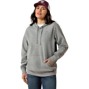 Ariat Womens Logo 2.0 Rose Wine Hoodie(Heather Grey)