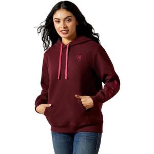 Ariat Womens Logo 2.0 Rose Wine Hoodie(Port Royale)