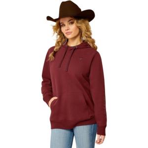 Ariat Womens Logo 2.0 Rose Wine Hoodie(Tawny Port)