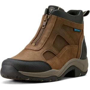 Ariat Women’s Terrain Zip Waterproof Boot, Palm Brown, 9.5
