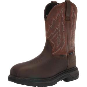 Ariat mens Big Rig Composite Toe Work Boot(Dark Brown/Distressed Brown)