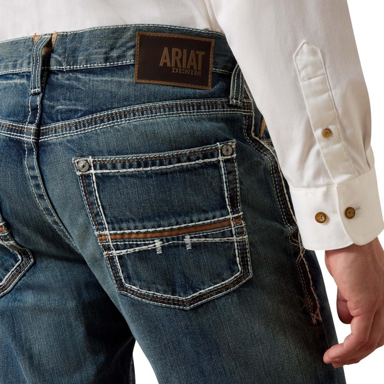 imageARIAT Male M4 Relaxed Stretch Goldfield Boot Cut JeanDurango