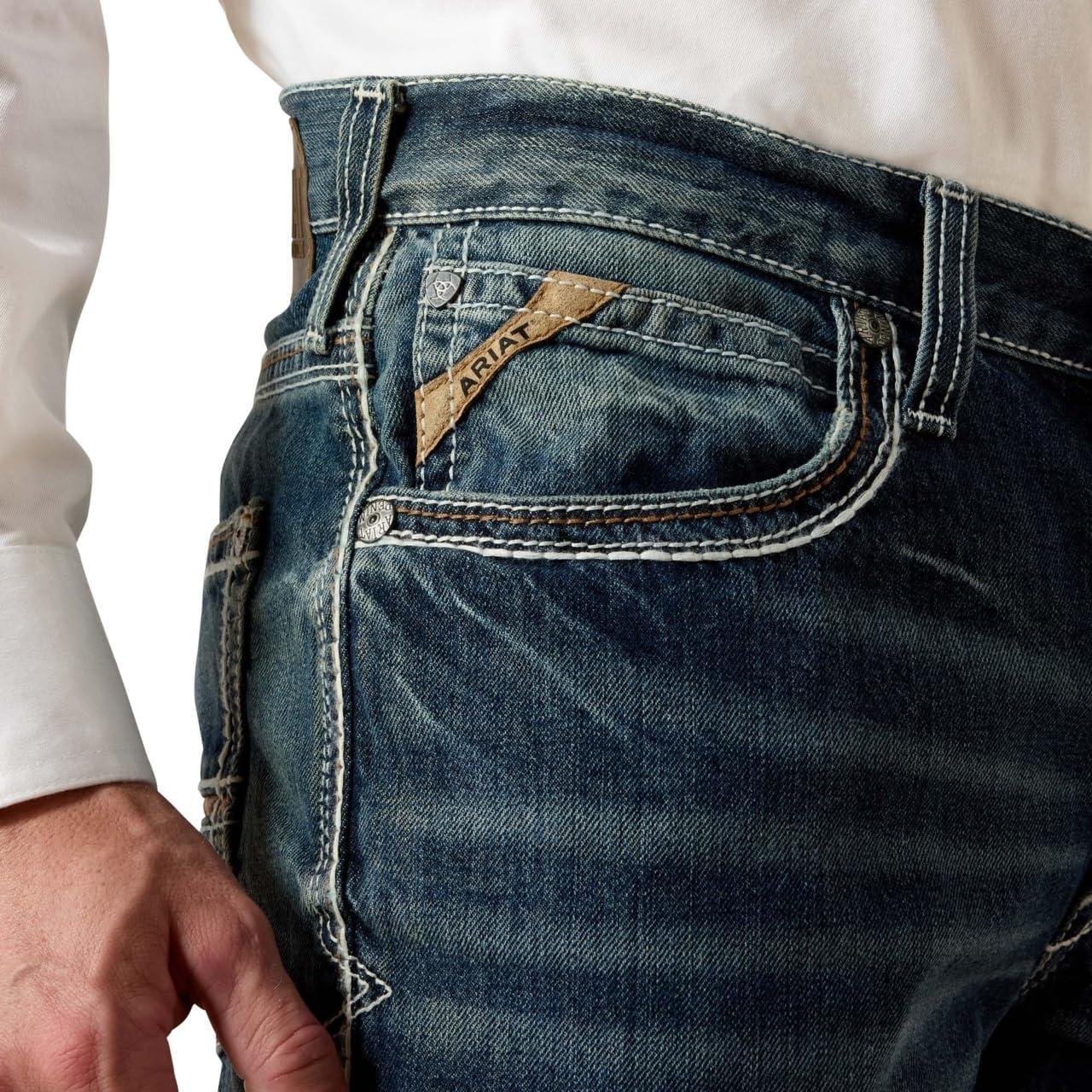 imageARIAT Male M4 Relaxed Stretch Goldfield Boot Cut JeanDurango