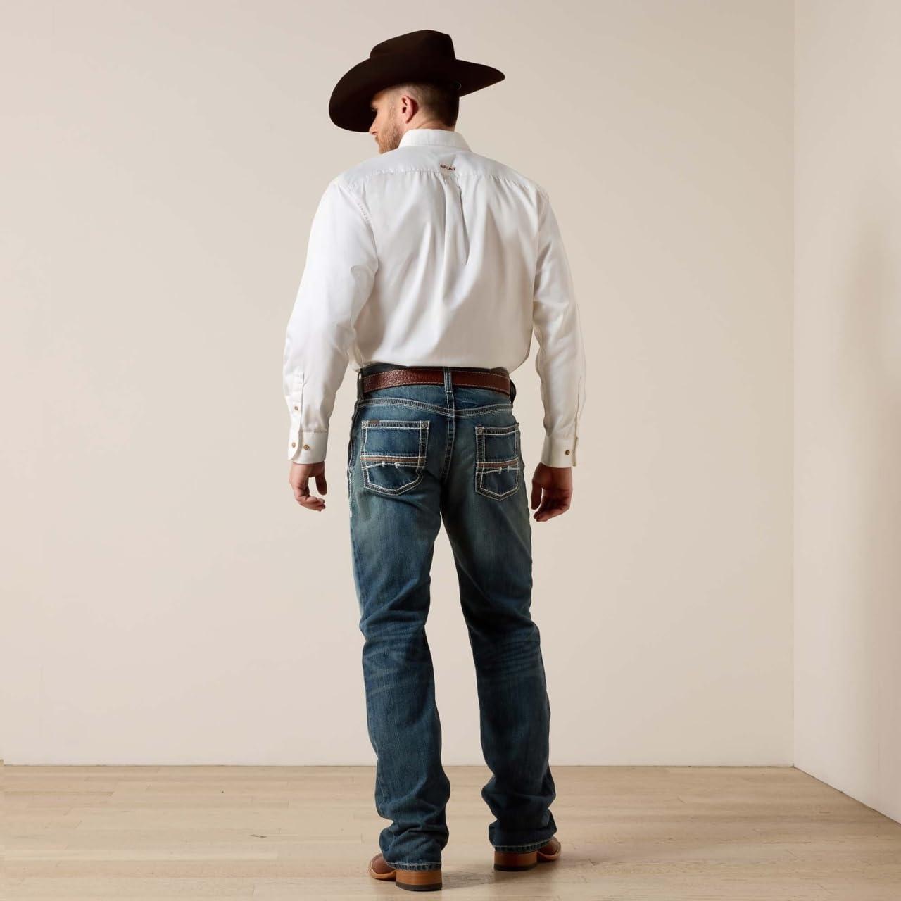 imageARIAT Male M4 Relaxed Stretch Goldfield Boot Cut JeanDurango