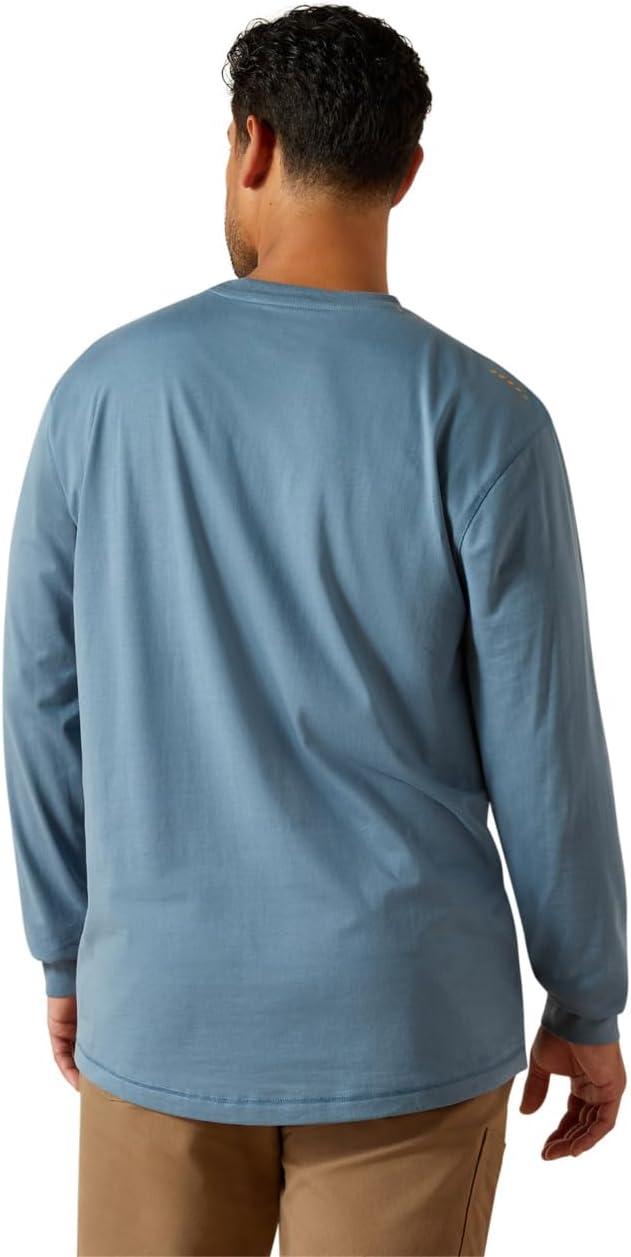 imageARIAT Mens Rebar Workman Logo TShirtBluestoneDusty Blue