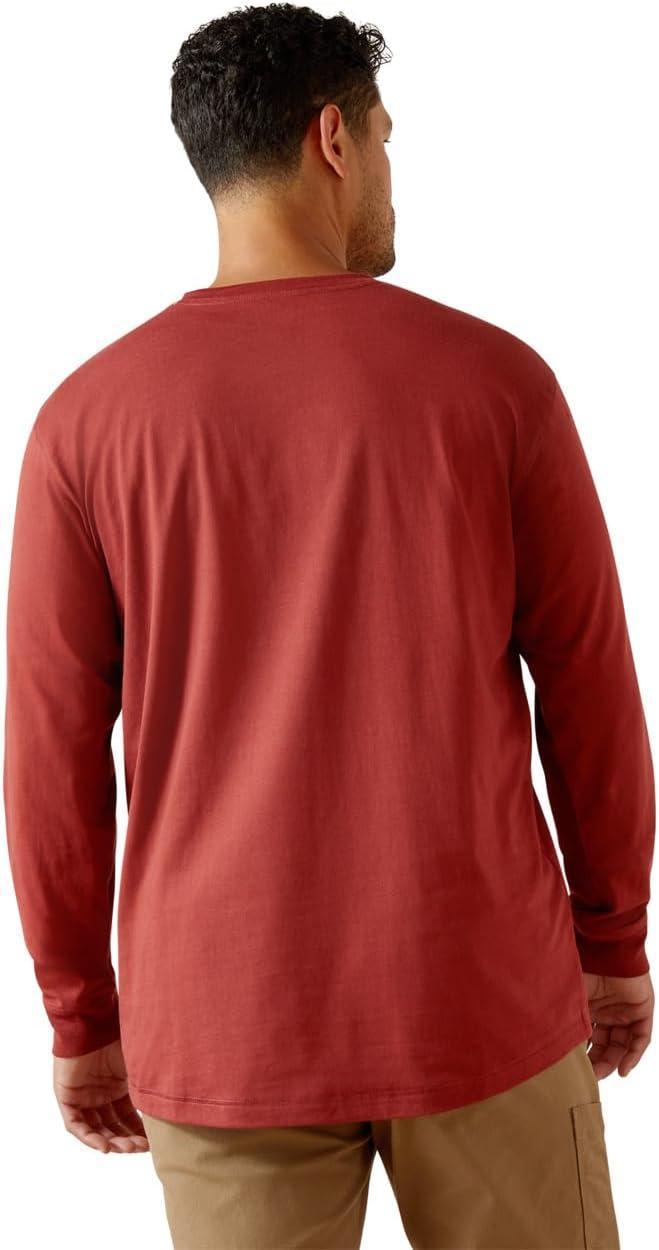 imageARIAT Mens Rebar Workman Logo TShirtRusset BrownDijon