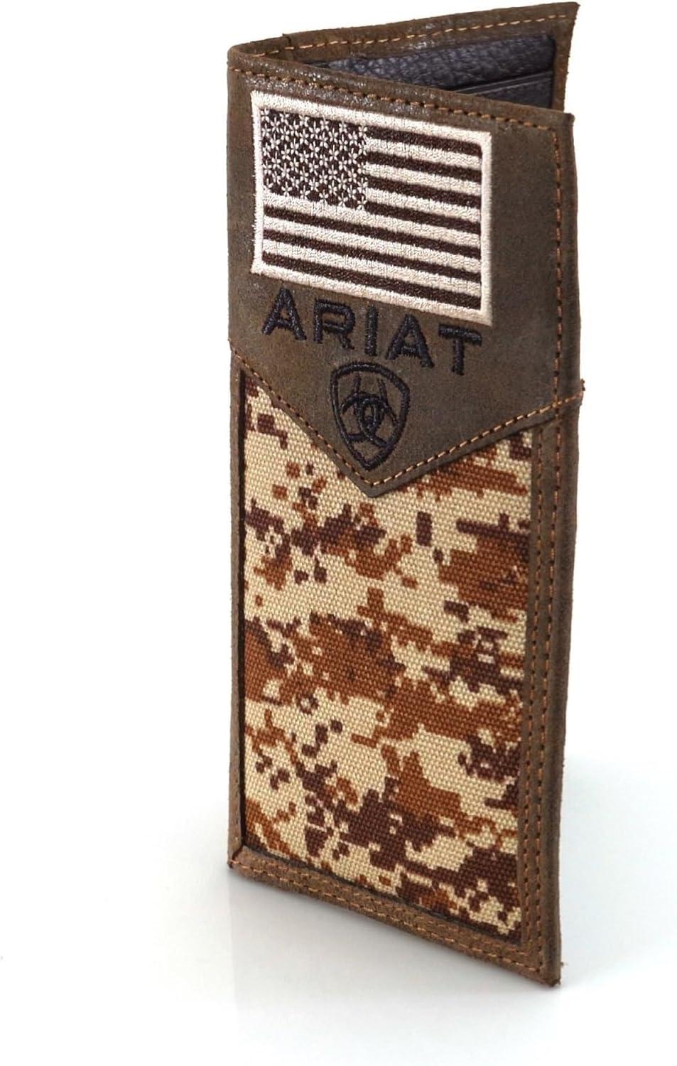 imageARIAT UnisexAdults Patriot Digital Camo Rodeo Wallet brownBrown