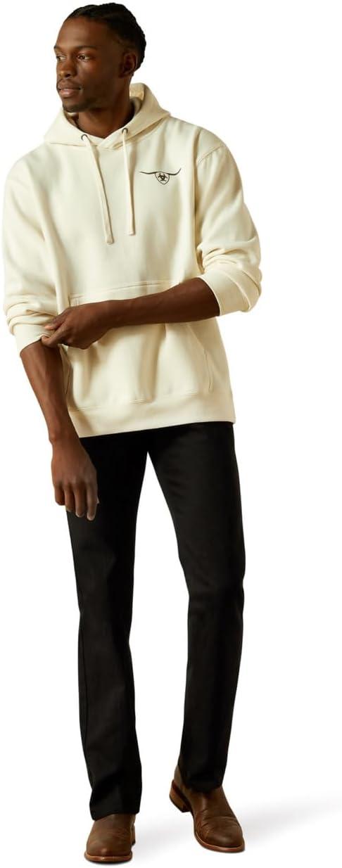 imageARIAT mens Shield Steerhead HoodieOatmeal