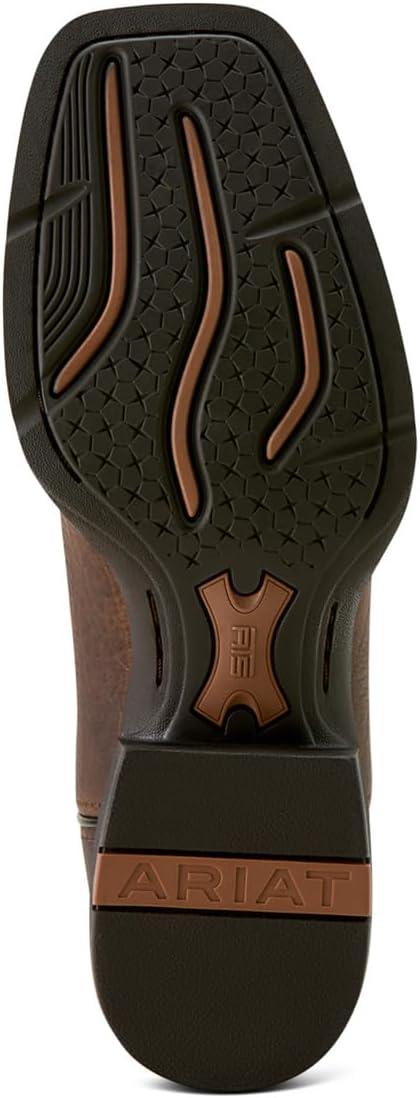 imageARIAT mens Sport Rustler Wide Square Toe Cowboy BootToffee Hippo Print