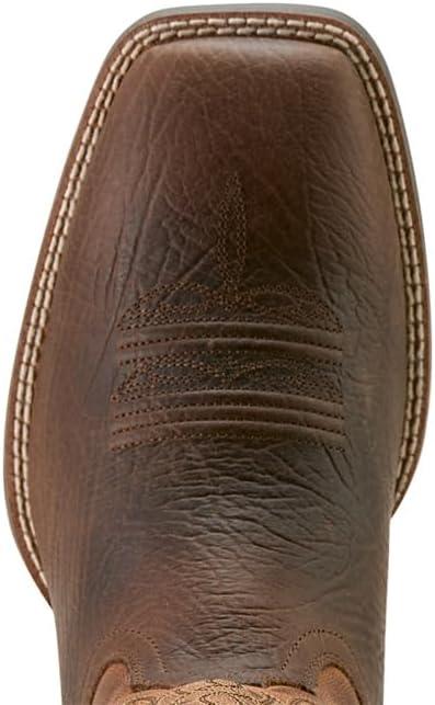 imageARIAT mens Sport Rustler Wide Square Toe Cowboy BootToffee Hippo Print