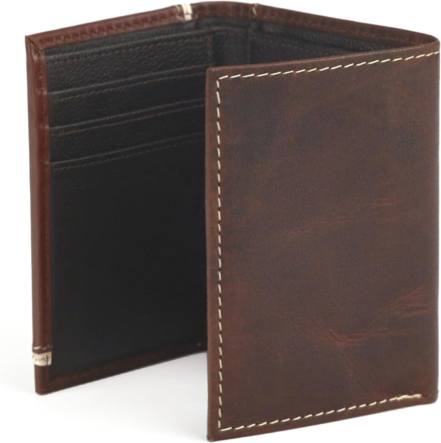 imageAriat Leather Two Toned Overlay Mens Trifold Wallet