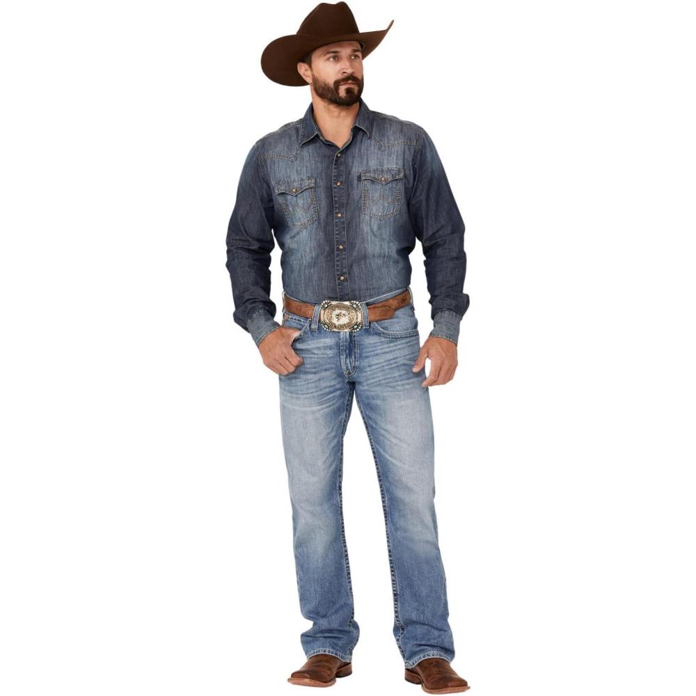 imageARIAT Male M4 Relaxed Stretch Goldfield Boot Cut JeanBlue