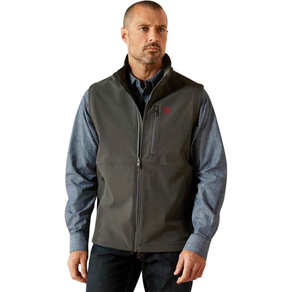imageARIAT mens Logo Softshell VestCharcoalAmericana