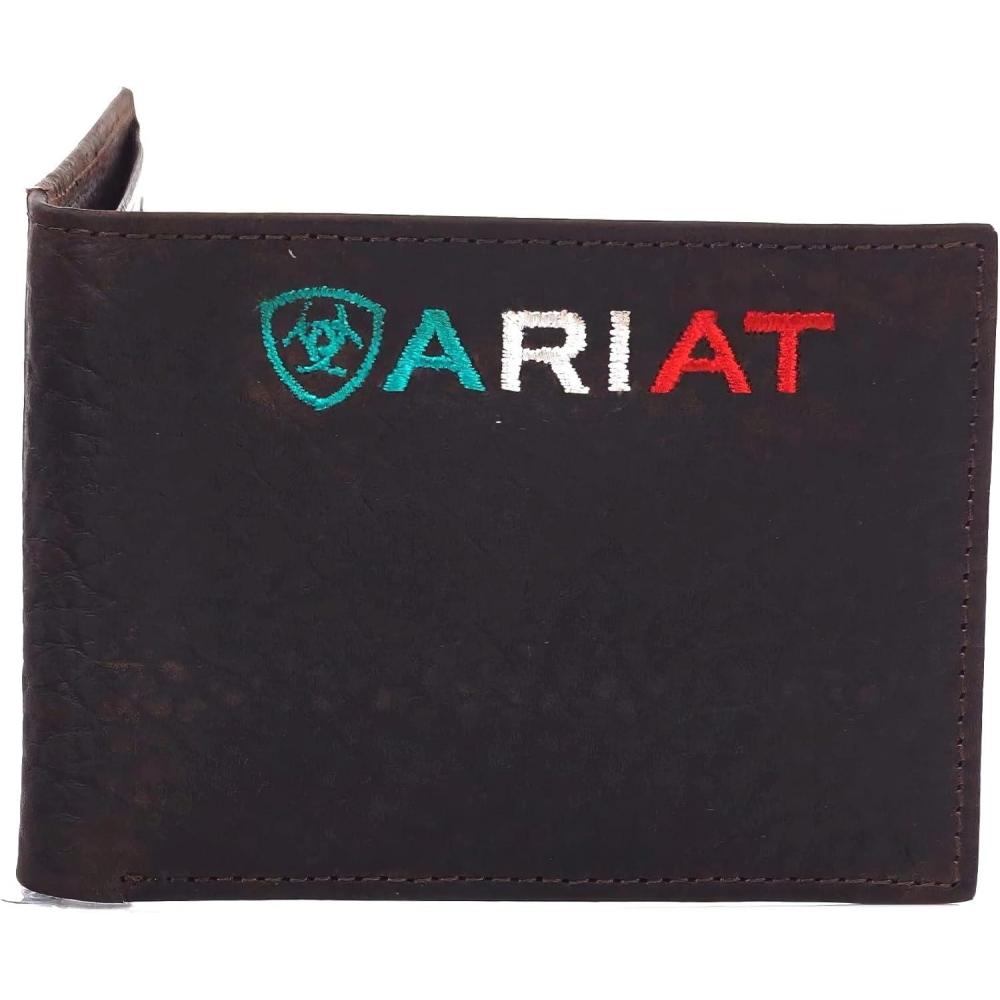imageAriat Mens Mexico Flag Logo Brown Wallet A35507282