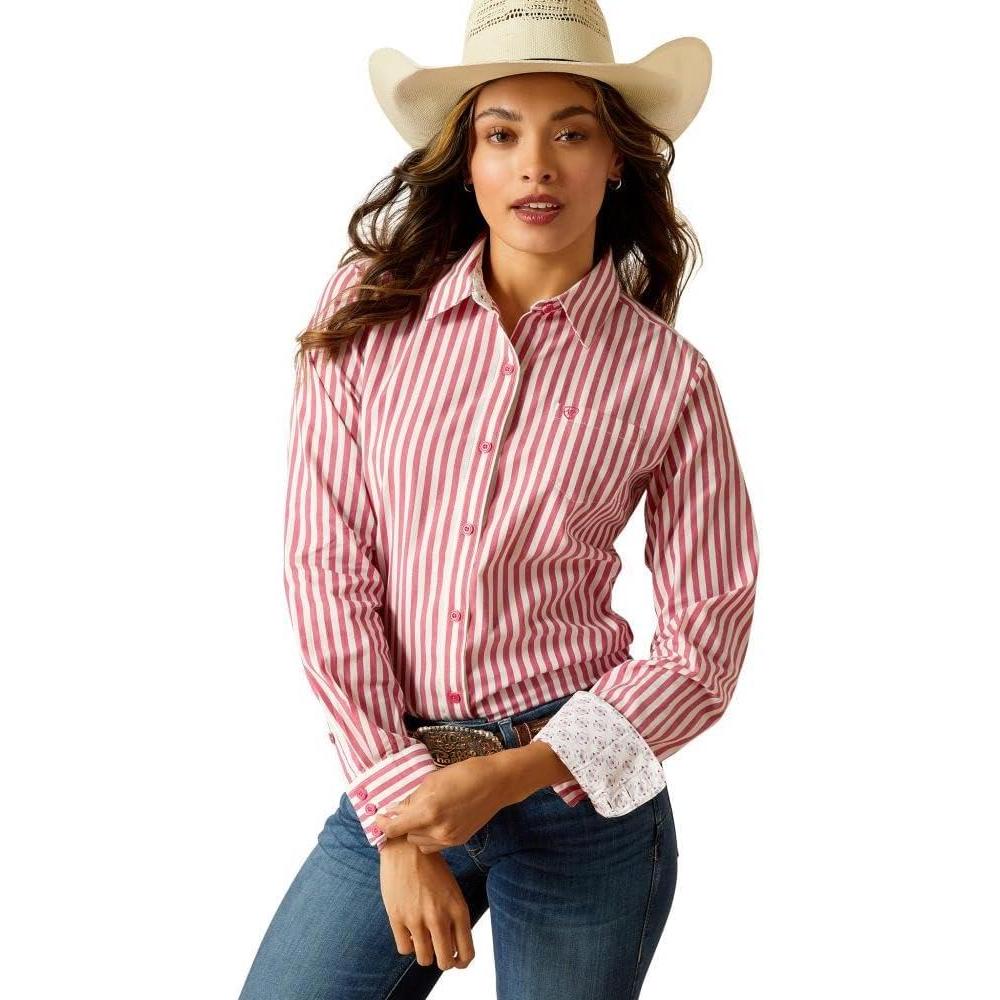 imageAriat Womens Kirby Stretch ShirtPeacock Stripe
