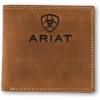 imageARIAT Mens Embossed Logo Brown Leather Bifold Wallet A3548244