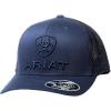 imageARIAT Mens Flexfit 110 Snapback Cap Navy with Structured Logo Front Mesh Back PolyesterCotton Blend