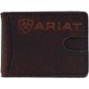 imageARIAT Mens Large Logo Bull Hide Leather Bifold Money Clip Wallet