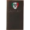 imageARIAT Mens Rodeo Wallet Mexican Flag Logo Brown