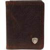 imageARIAT Mens Shield Concho Rowdy Bifold Flip WalletBrownrowdy