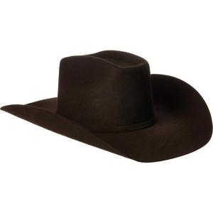 ARIAT Added Money 2X Wool Cowboy Hat with Hand-Creased Brim(Chocolate)