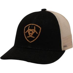 ARIAT Men’s Black Denim Snapback Shield Logo Cap