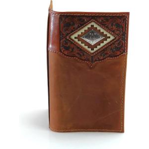 ARIAT Men’s Diamond Concho Rodeo Wallet, Brown, One Size