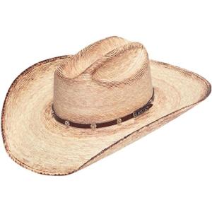 ARIAT Mens Fired Palm Leaf Western Hat(Brown)