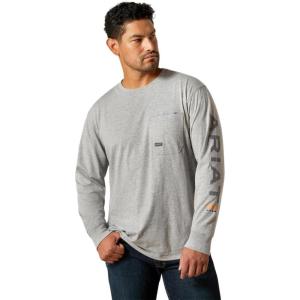 ARIAT Men’s Rebar Workman Logo T-Shirt(Heather Grey)