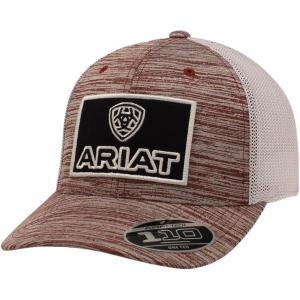 ARIAT Men’s Snapback Flex Fit Shield Logo Cap(Burgundy)