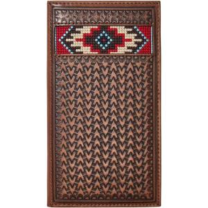 ARIAT Men’s Western Inlay Rodeo Wallet Tan One Size(Tan)