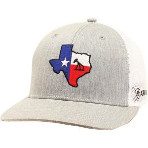 ARIAT R112 Texas Oil Derrick Logo Snapback Grey One Size