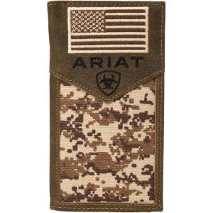 ARIAT Unisex-Adult’s Patriot Digital Camo Rodeo Wallet, brown(Brown)