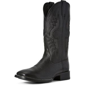 ARIAT mens Solado Venttek Western Boot(Black Carbon)
