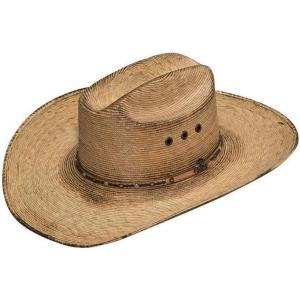Ariat COSTUME_HEADWEAR Ariat Mens Fired Palm SS Crown & Brim Copper Eyelet Western Hat (7)(Dark Brown)
