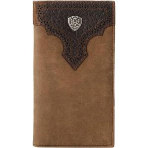 Ariat Men’s Distressed Shield Rodeo Western Wallet(Brown)