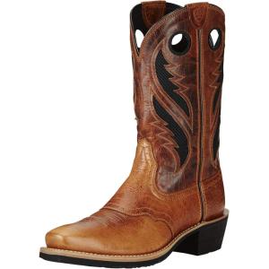 Ariat Men’s Heritage Roughstock Venttek Western Cowboy Boot(Gingersnap/Two Tone Tan)
