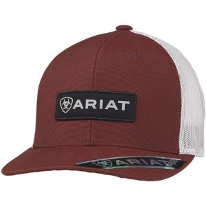 Ariat Rectangle Logo Patch Cap Red OS