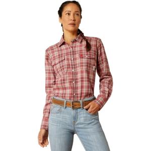 Ariat Womens Fr Ruby Snap Work Shirt(Roan Rouge)